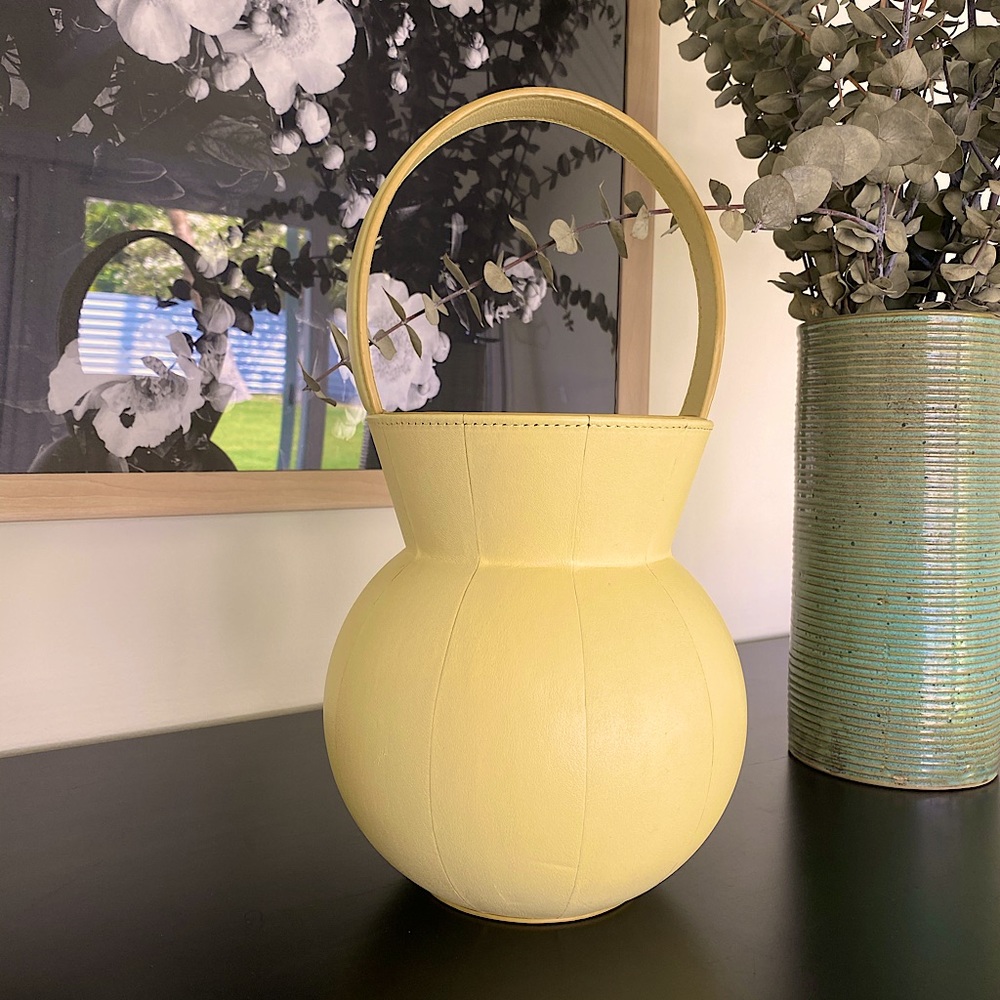 Staud Keaton Bucket Bag in Butter Yellow